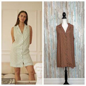 Jaclyn Dress Terracotta Check Shirt Dress